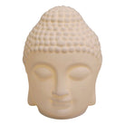 Battery Operated LED Lamp, White Buddha Head, 20cm. - Price Crash Furniture