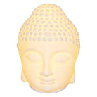 Battery Operated LED Lamp, White Buddha Head, 20cm. - Price Crash Furniture