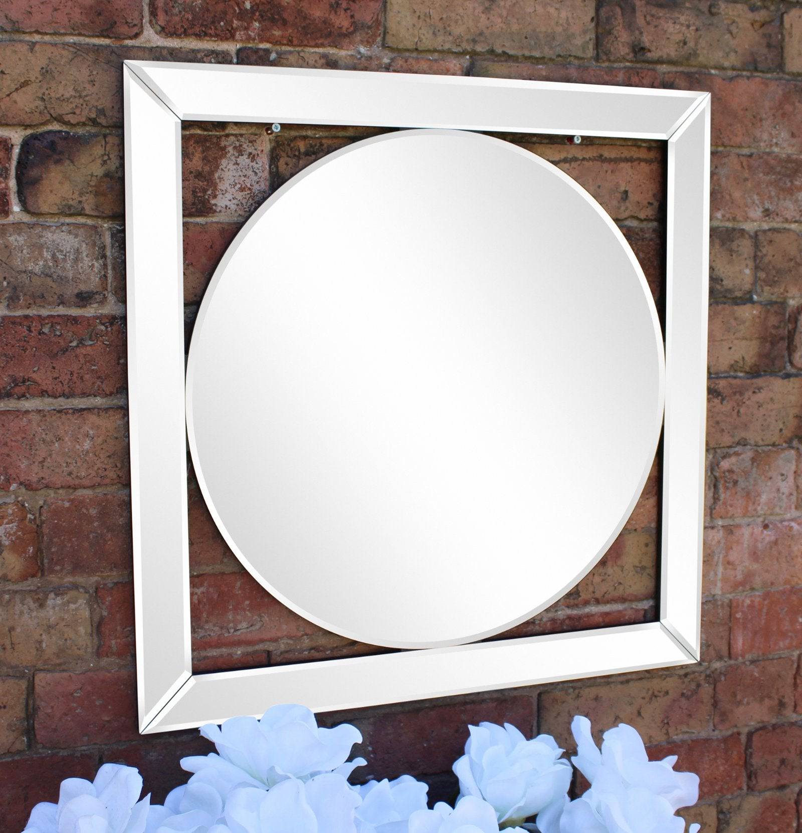 Bevelled Edge Deco Style Mirror 60cm - Price Crash Furniture