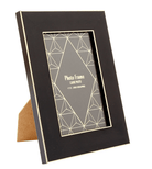 Black And Gold Edged Photo Frame 4x6" - Price Crash Furniture