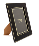 Black And Gold Edged Photo Frame 5x7" - Price Crash Furniture