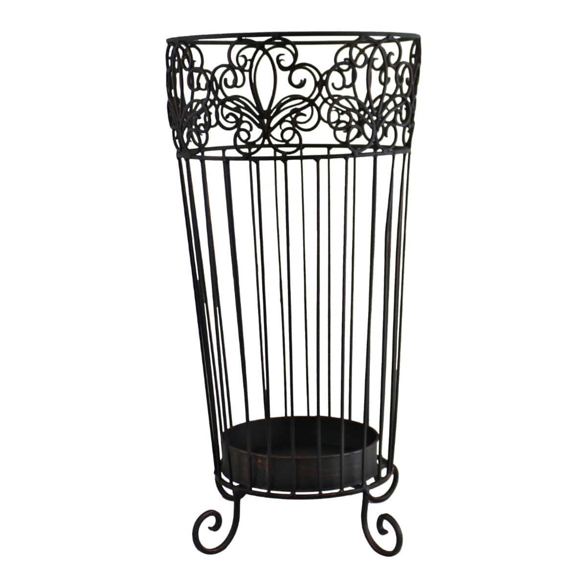 Black and Gold Metal Umbrella Stand - Price Crash Furniture