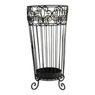 Black and Gold Metal Umbrella Stand - Price Crash Furniture