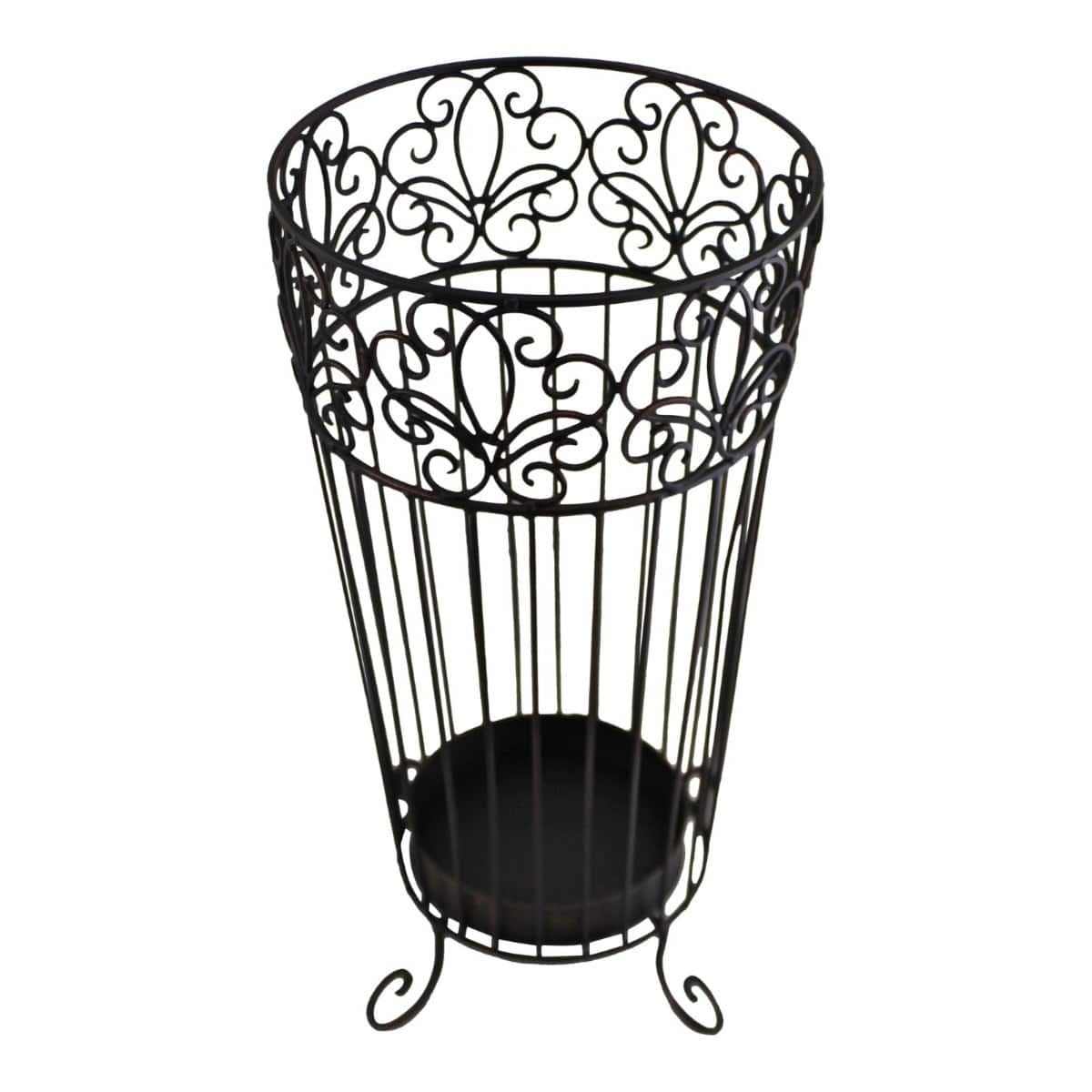 Black and Gold Metal Umbrella Stand - Price Crash Furniture