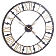 Black And Gold Skeleton Clock - Price Crash Furniture