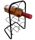 Black Metal Wire 6 Wine Bottle Holder - Price Crash Furniture