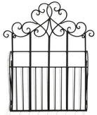 Black Scroll Wall Hanging Single Section Magazine Rack - Price Crash Furniture