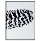 Black Striped Feather Over 3 Black Glass Frames - Price Crash Furniture