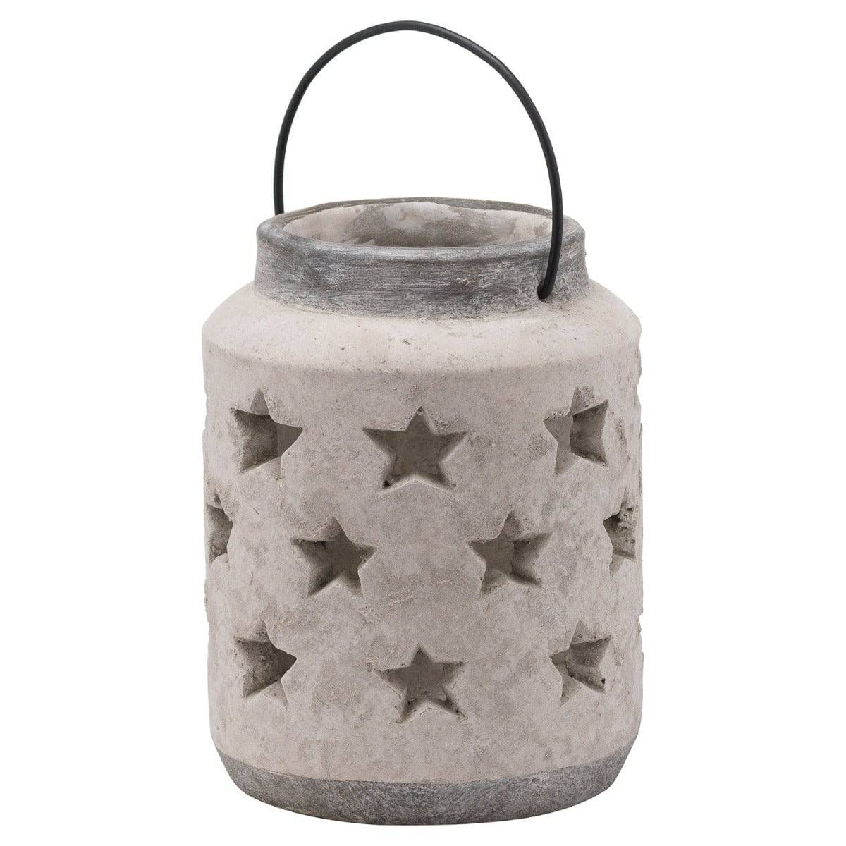 Bloomville Large Stone Star Lantern - Price Crash Furniture