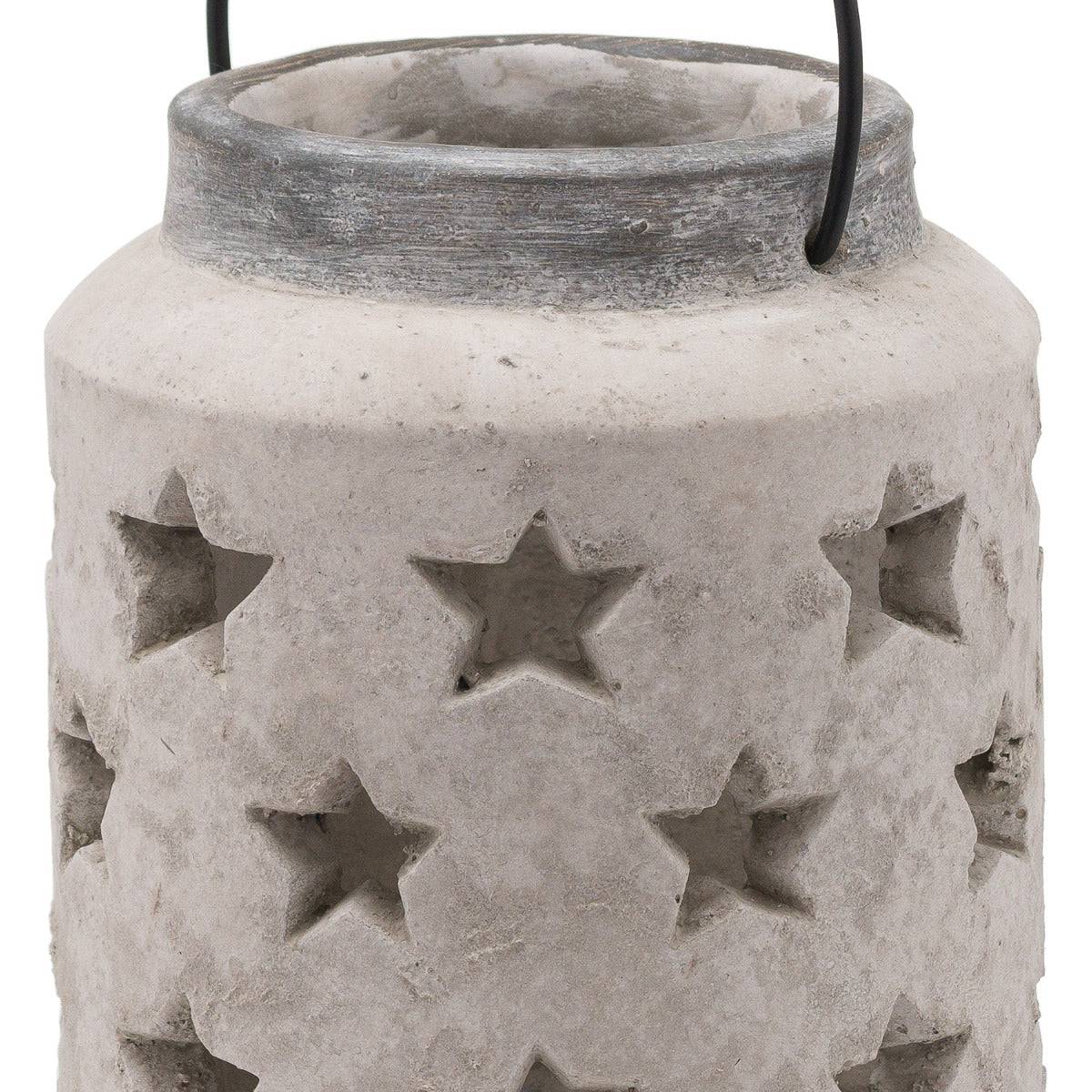 Bloomville Large Stone Star Lantern - Price Crash Furniture