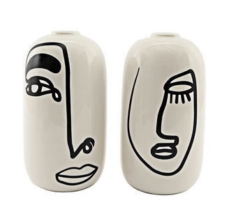 Bohome Face Ceramic Vases - Price Crash Furniture