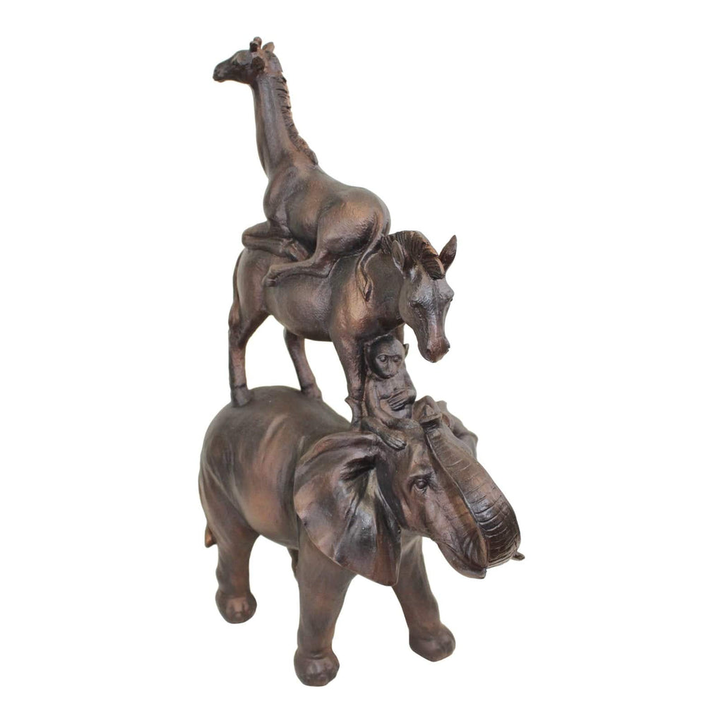 Bronze Effect Stacking Animals Ornament - Price Crash Furniture