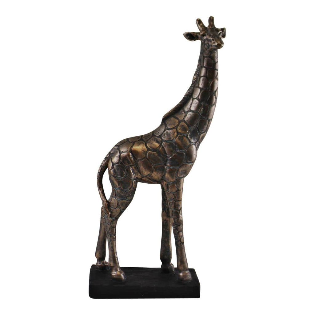 Bronze Resin Giraffe Ornament, 36cm - Price Crash Furniture