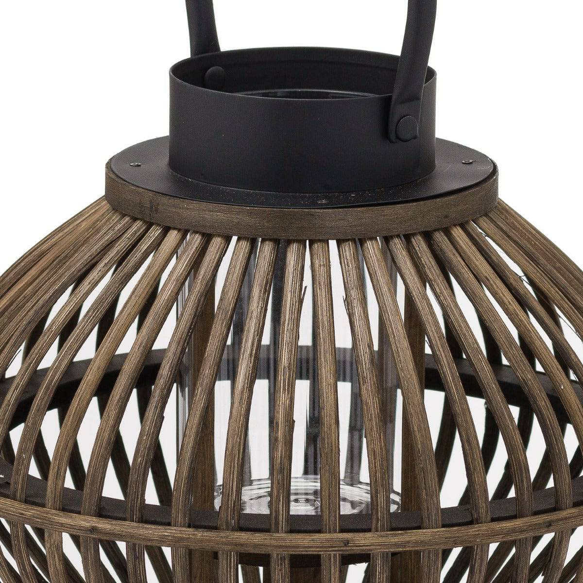 Brown Bamboo Style Large Lantern - Price Crash Furniture