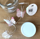 Butterfly Led Light Chain in Glass Jam Jar - Pink - Price Crash Furniture