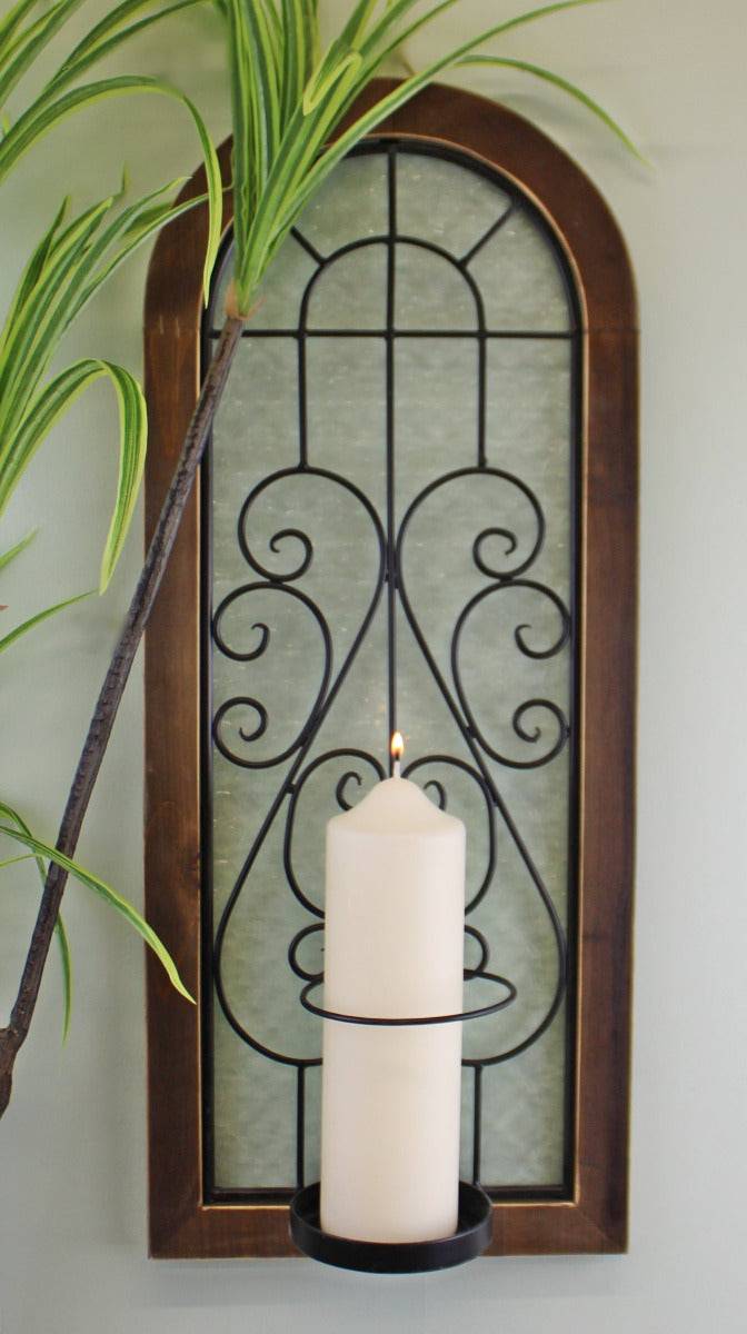 Candle Wall Sconce, Arched Design - Price Crash Furniture