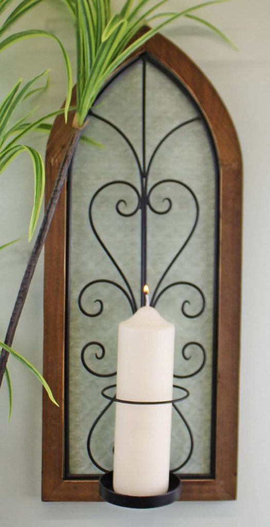 Candle Wall Sconce, Church Window Design - Price Crash Furniture