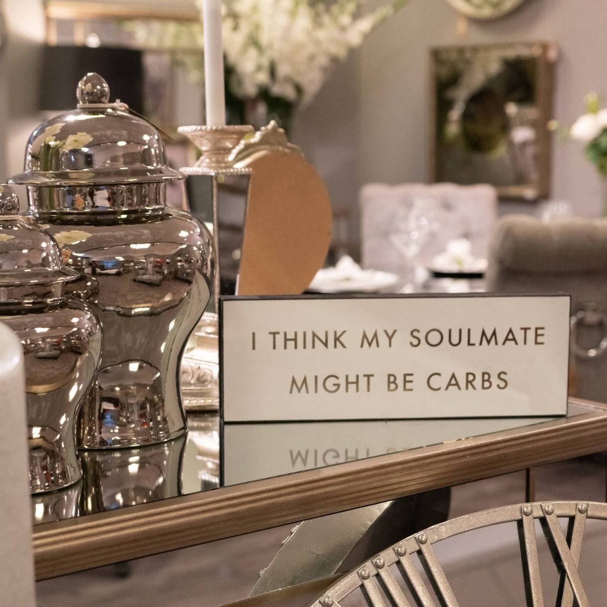 Carbs Soulmate Gold Foil Plaque - Price Crash Furniture