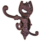 Cast Iron Wall Mounted Rotating Coat Hooks, Horse, 3 hooks - Price Crash Furniture