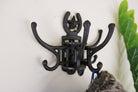 Cast Iron Wall Mounted Rotating Coat Hooks, Horseshoe, 8 Hooks - Price Crash Furniture