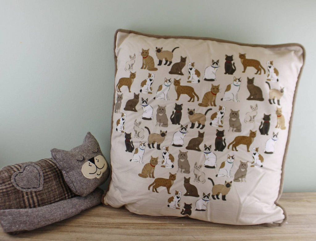 Cat Lover Design Scatter Cushion, 45cm - Price Crash Furniture