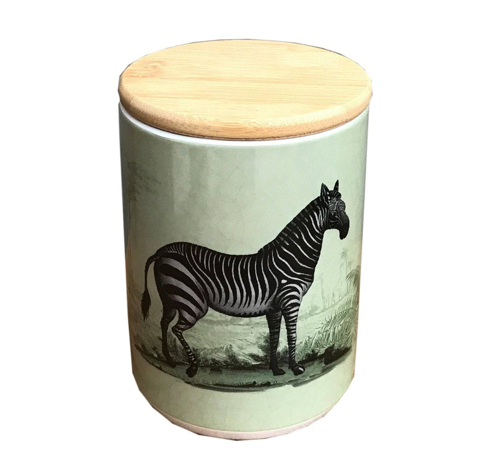 Ceramic Canister With Zebra - Price Crash Furniture