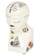 Ceramic Phrenology Head Storage Small - Price Crash Furniture