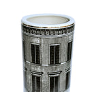 Ceramic Umbrella Stand, Monochrome Building Design - Price Crash Furniture