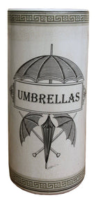 Ceramic Umbrella Stand, Monochrome Umbrella Print - Price Crash Furniture