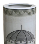 Ceramic Umbrella Stand, Monochrome Umbrella Print - Price Crash Furniture