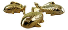 Ceramic Wall Hanging Trio of Goldfish in Gold Finish - Price Crash Furniture