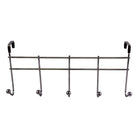 Chrome Over Door Coat Hanger Storage with 5 Hooks - Price Crash Furniture