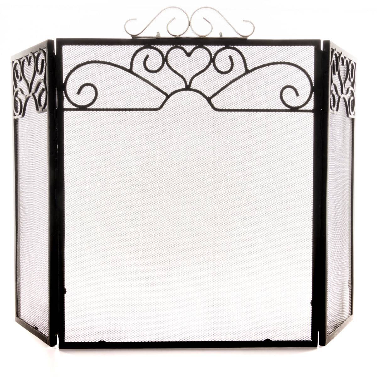 Chrome Topped Three Fold Fire Screen - Price Crash Furniture