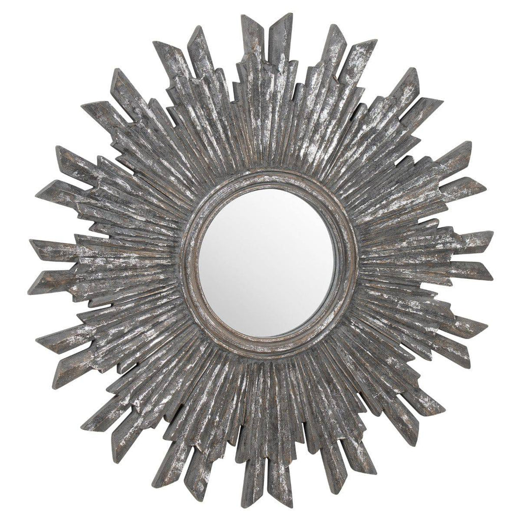 Circular Antique Metallic Burst Mirror - Price Crash Furniture