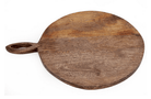 Circular Wooden Chopping Board With Carved Handle 49cm - Price Crash Furniture