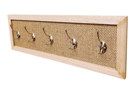 Coat Rack On Woven Board With 5 Hooks - Price Crash Furniture