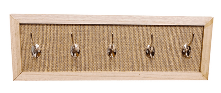 Coat Rack On Woven Board With 5 Hooks - Price Crash Furniture