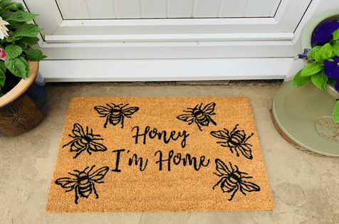 Coir Doormat with "Honey I'm Home" - Price Crash Furniture