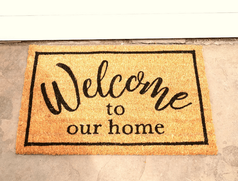 Coir Doormat with "Welcome To Our Home" - Price Crash Furniture