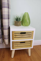 Compact 2 Drawer Unit with Removable Legs - Price Crash Furniture