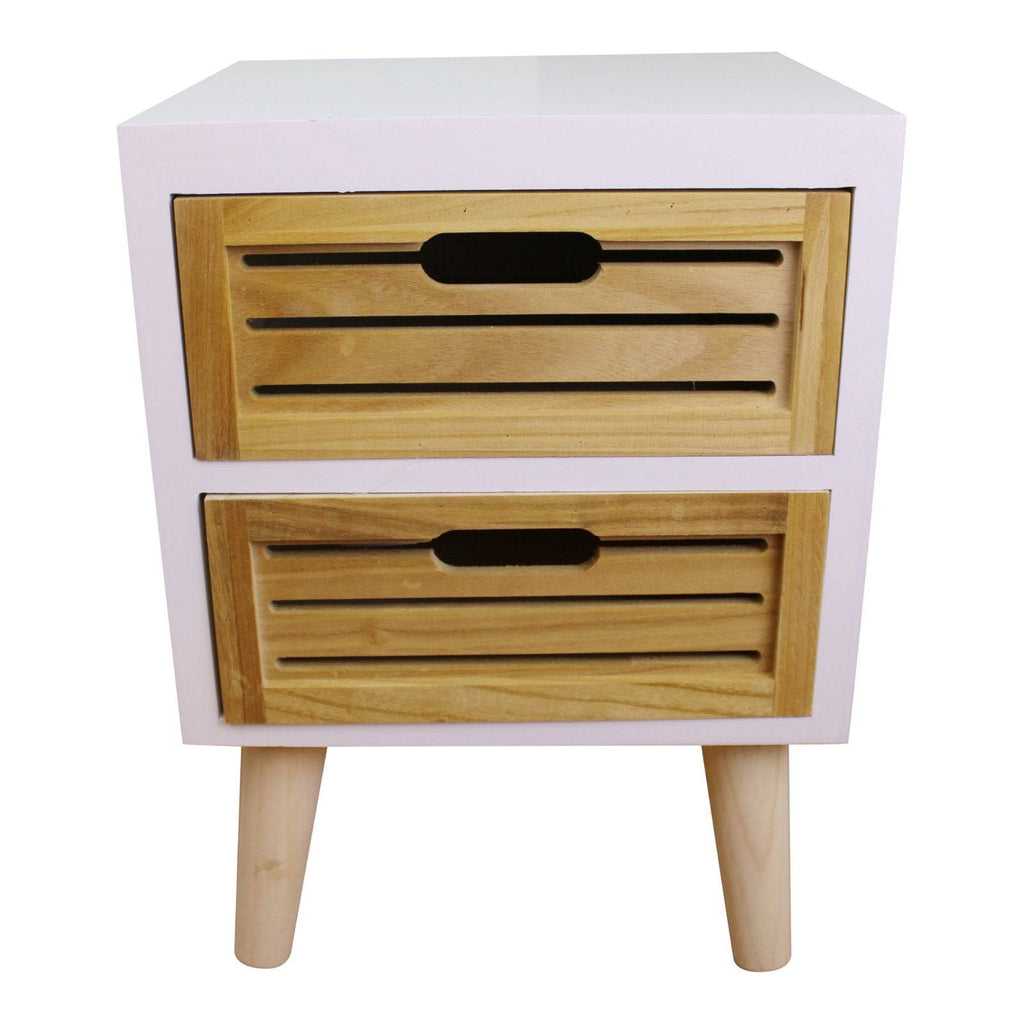 Compact 2 Drawer Unit with Removable Legs - Price Crash Furniture