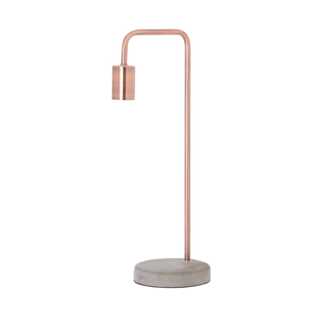 Copper Industrial Lamp With Stone Base - Price Crash Furniture