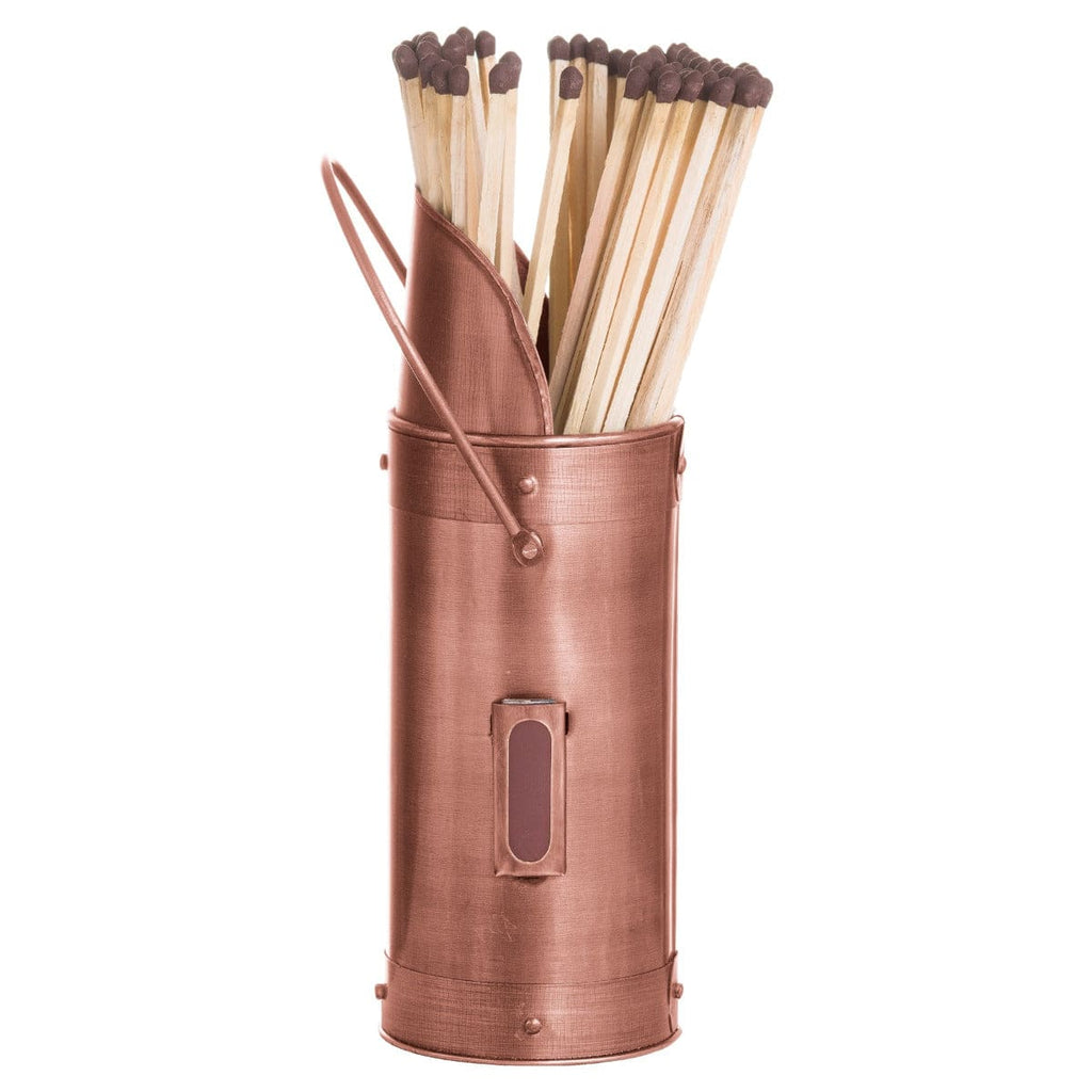 Copper Match Holder With 60 Matches - Price Crash Furniture