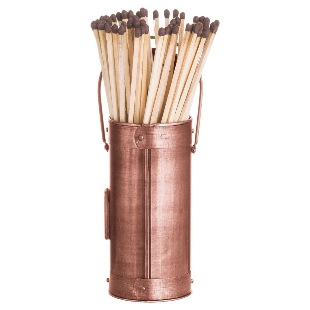 Copper Match Holder With 60 Matches - Price Crash Furniture