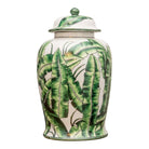 Corn Plant Leaf 17" Ginger Jar - Price Crash Furniture