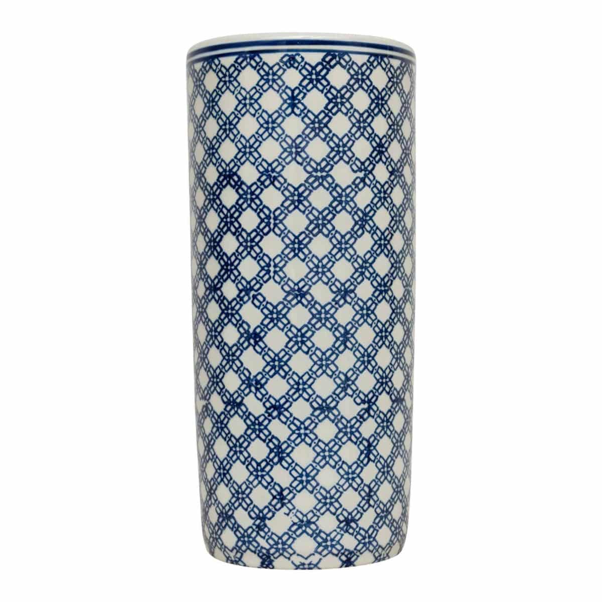 Daisy Chain Blue & White Floral Umbrella Stand - Price Crash Furniture