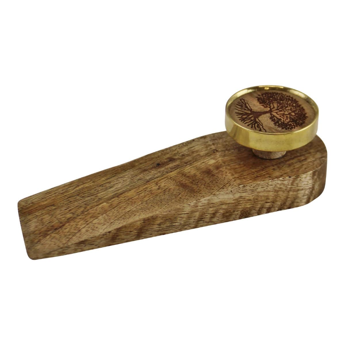 Decorative Wooden Doorstop, Tree Of Life Gold Design - Price Crash Furniture