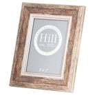 Distressed Wood With Silver Bevel  5X7 Photo Frame - Price Crash Furniture