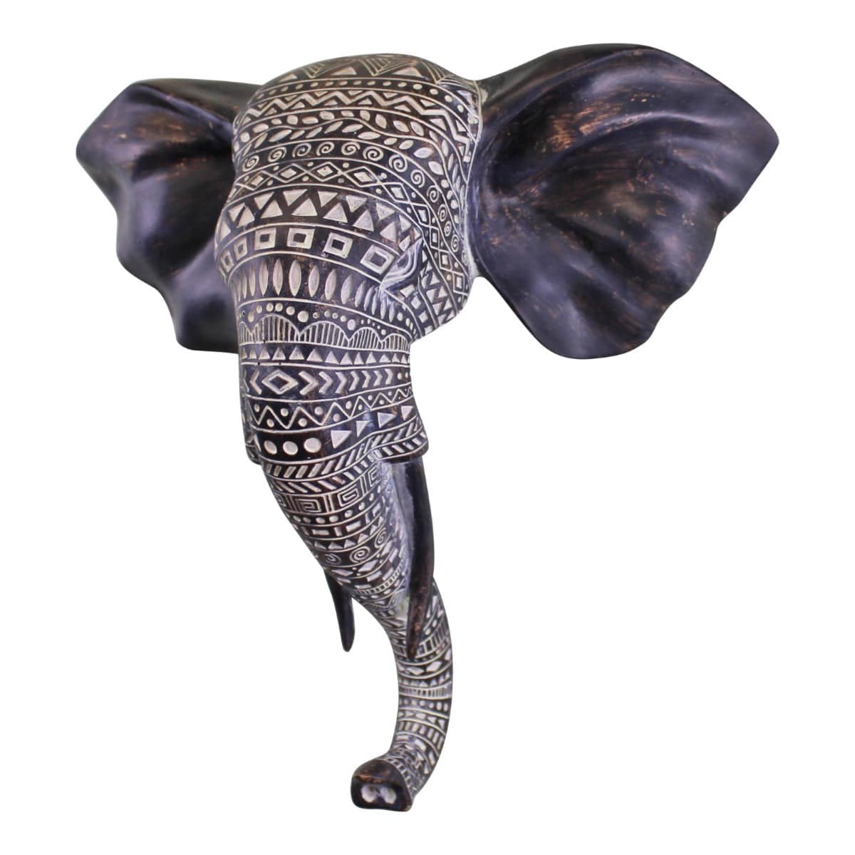 Elephant Head Hanging Wall Art - Price Crash Furniture