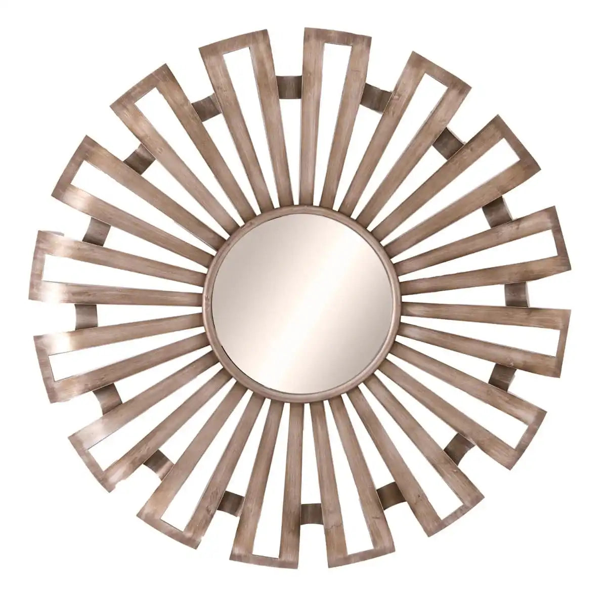 Evi Antique Silver Sunburst Mirror - Price Crash Furniture